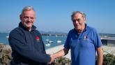 Left - Rob Murray, Chair of Trustees for Vigilance of Brixham and Richard Speckley, Commodore of Brixham Yacht Club, mark the signing of the lease 