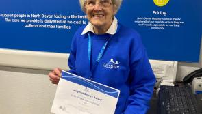 Amazing Audrey has given three decades as a North Devon Hospice volunteer