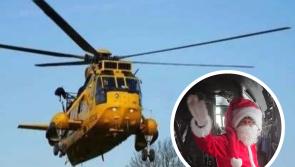 Santa will be flying over North Devon in a helicopter tomorrow