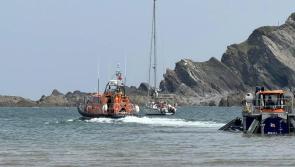 RNLI rescues three after boat sinks off Lundy