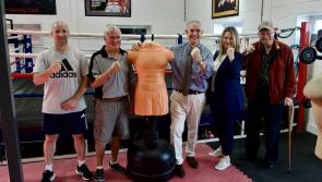 Sir Geoffrey Cox dons the gloves at Bideford Boxing Club