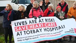Hundreds show support for Torbay Hospital heart unit at Ring of Hope demonstration