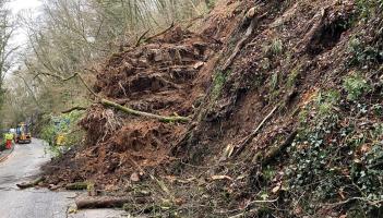 Major North Devon road remains closed for a month after storm