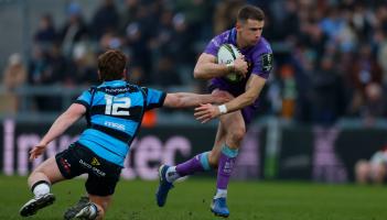 Harvey Skinner breaches the Cardiff defence. Pic from PPAUK