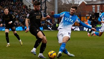 Stockport v Plymouth Argyle. Pic from PPAUK
