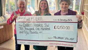 Exeter Retirement Village raises &pound;10,000 for Children&rsquo;s Hospice South West after year of fundraising