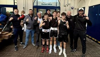 Leo McMenamin, Coby Allcorn and Marley Barnes and Bideford ABC team