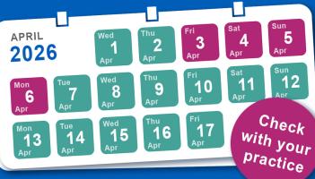 Easter Holiday Calendar graphic