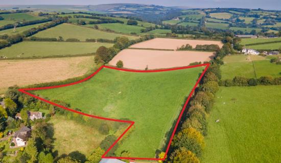 Land approved for development in North Devon village