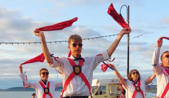 Bideford Pheonix Morris dance at Westward Ho! August 2025 1