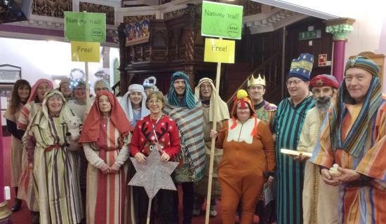 Characters from the Christmas story going on the Nativity Trail