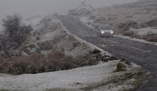 A previous winter blizzard on Dartmoor, near the Warren House Inn from King&rsquo;s Oven car park (B3212). &copy; Derek Harper, Creative Commons Licence [Some Rights Reserved]