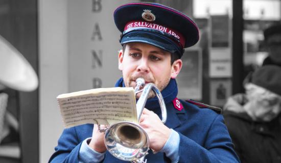 Salvation Army Mark Read trumpeter