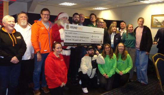 Barnstaple RT Santa Sleigh cheque group