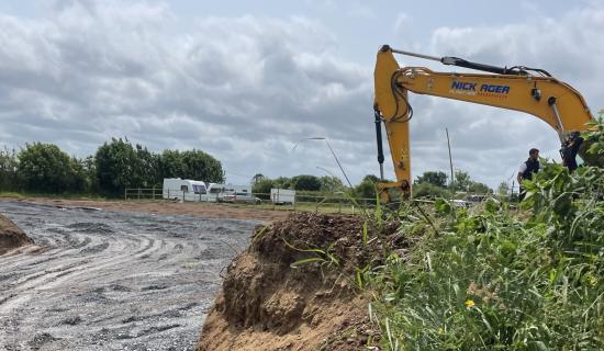 Devon CPRE - the field at Charles soon after the travellers arrived