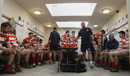 Inside the Bideford Chiefs changing room. Pic from Kevin Crowl.
