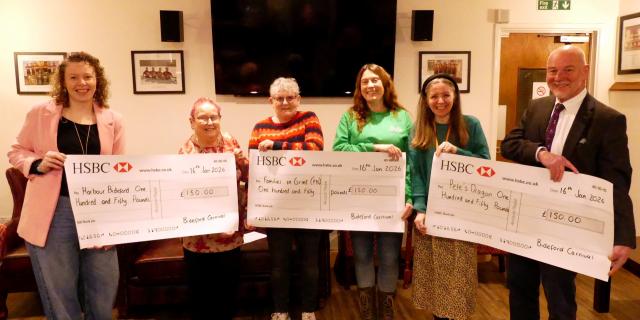 Bideford carnival 2025 cheque Presentation credit GH