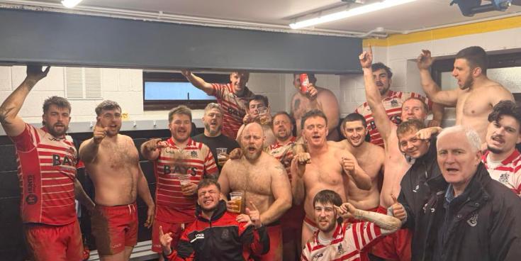 Paignton joy in the dressing room