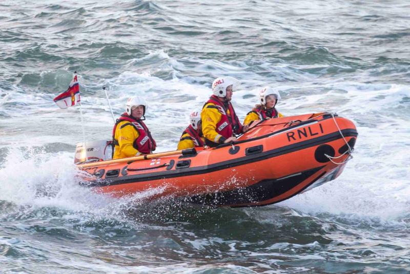 Leigh in his role as Helm of the inshore lifeboat - Credit: RNLI