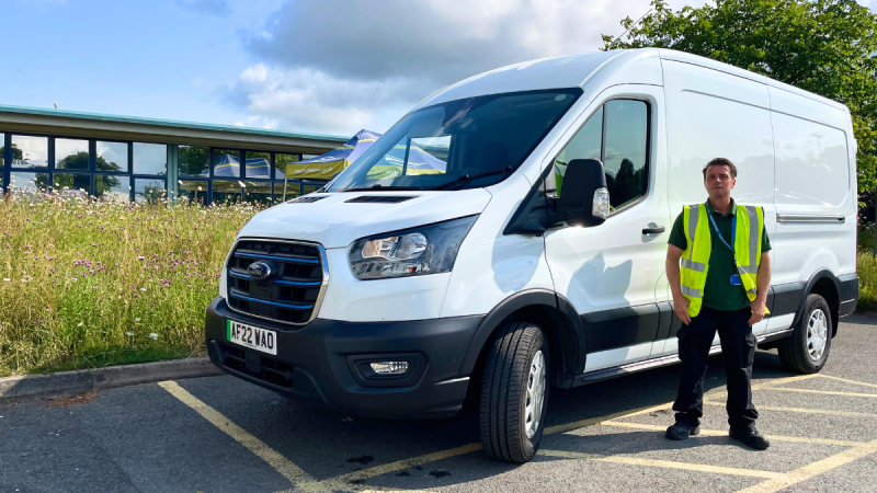 The Ford E-Transit, currently being operated by the council's parks team - Credit: NDC