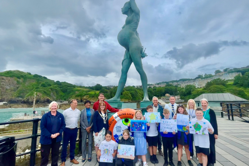 By placing this bin on the harbour front, the partnership aims to revolutionise the way people think about waste disposal - Credit: NDC