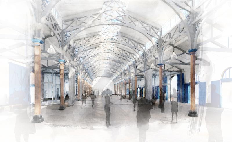 An artist's impression of the new look Barnstaple Pannier Market - Credit: NDC