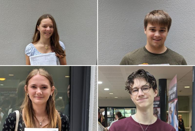 Bideford College students collecting their results - Credit: Bideford College