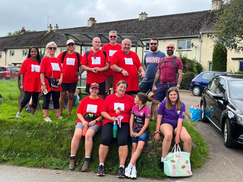 Various images taken at the start, finish and during the walk. Credit: RD&E Charity