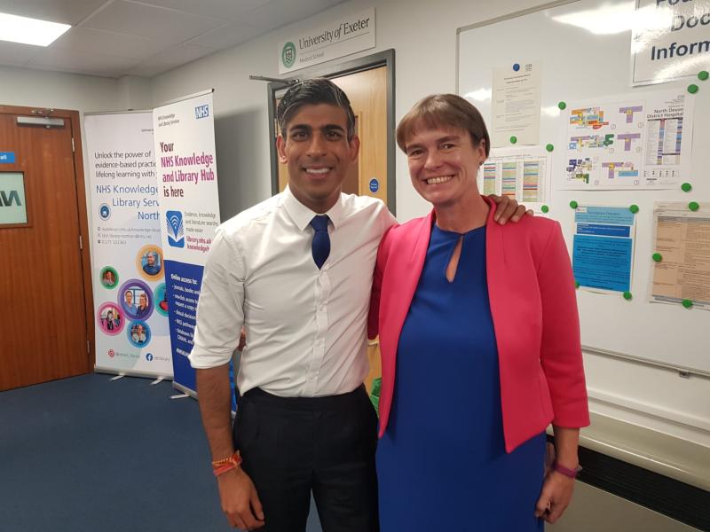 Prime Minister Rishi Sunak with North Devon MP Selaine Saxby - Credit: Selaine Saxby