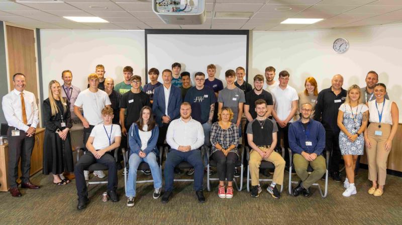 Apprentices with John Halsall and Nigel Fenn - Credit: SWW