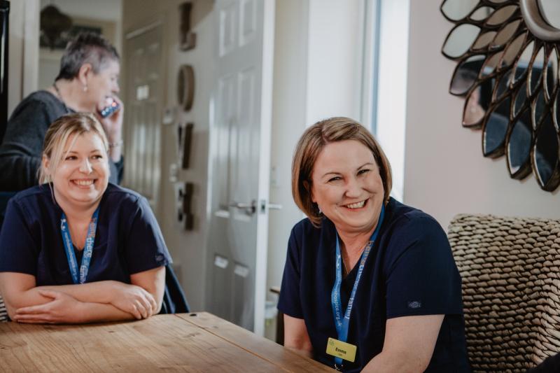 Lin and some of the other hospice nurses caring for patients at home