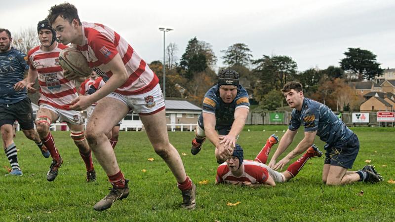 Tim Denford for Bideford Quins. Pic from Kevin Crowl