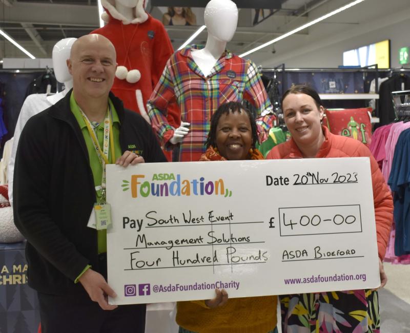 ndg Community Christmas lunch Bideford Asda donation