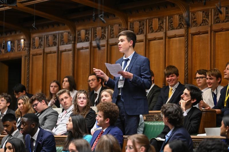 Tymek Kiliszek speaking in the House of Commons - Credit: UK Parliament