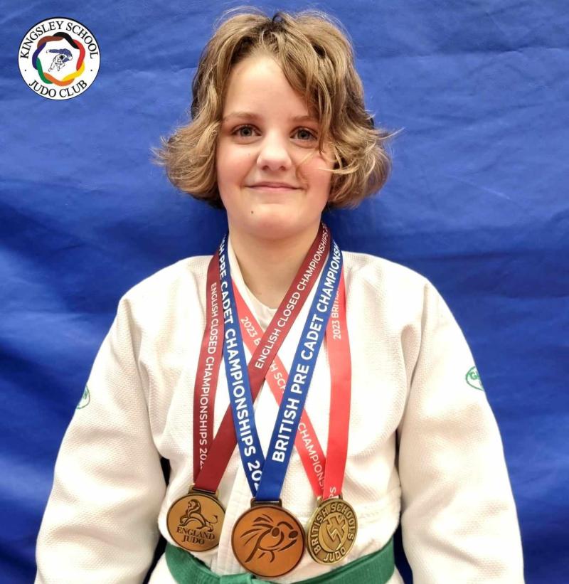 Kyra and her medals