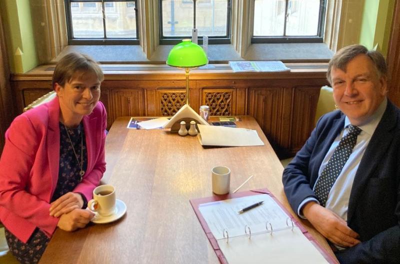 North Devon MP Selaine Saxby with Telecoms Minister John Whittingdale - Credit: Selaine Saxby