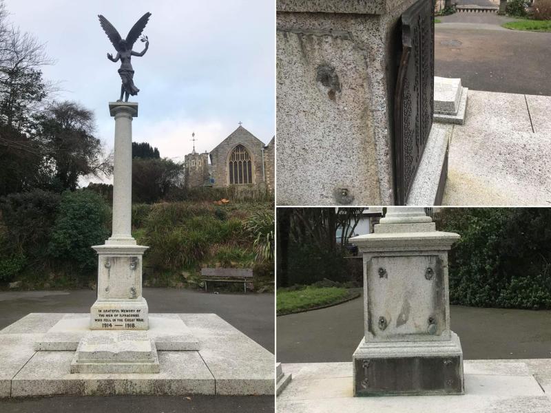ndg Ilf war memorial plaques stolen