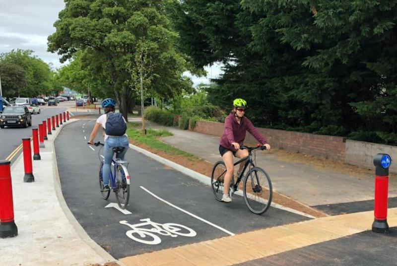 A Devon cycling lane - Credit: DCC