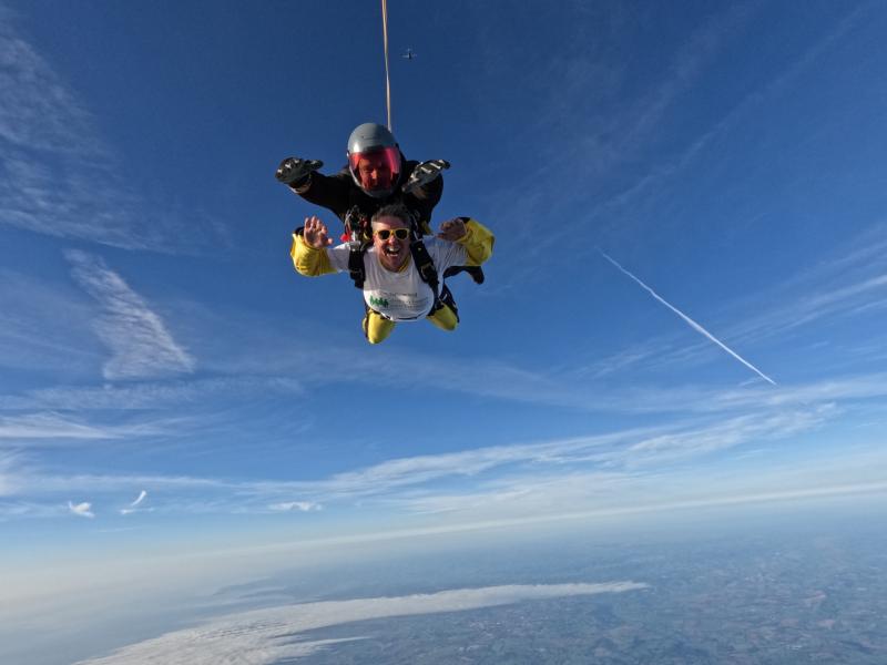 Sally doing her amazing skydive! - Credit: CHSW