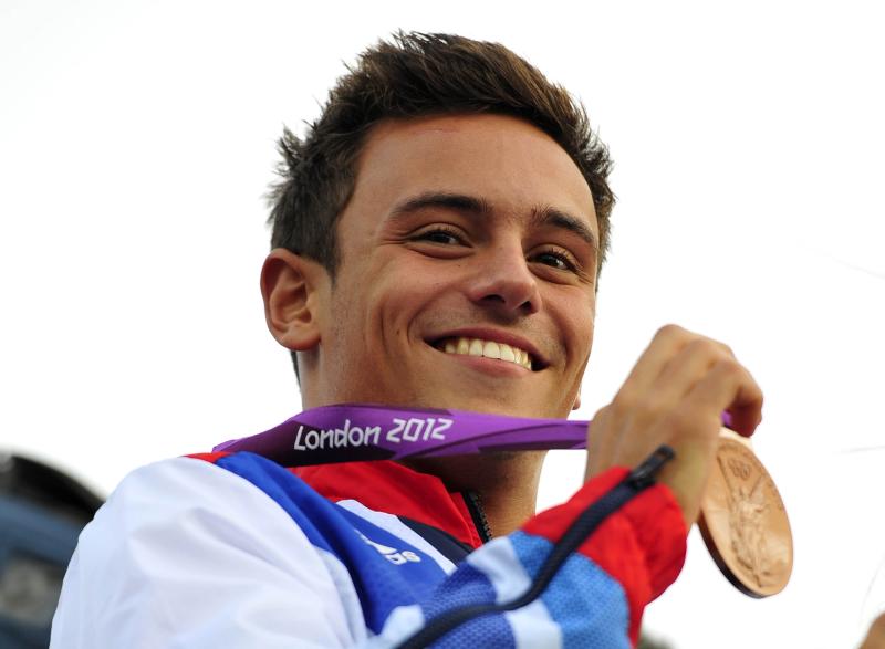 Tom Daley sporting Olympic medal