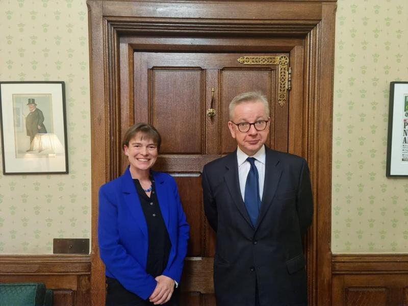 Selaine Saxby with Michael Gove - Credit: Selaine Saxby