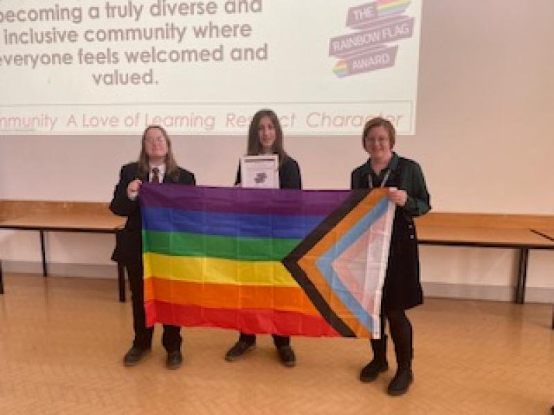 Braunton Academy earns Rainbow Flag Award for commitment to LGBT+ inclusivity