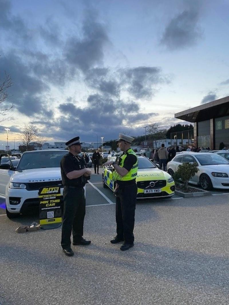 Police officers visit car enthusiast gathering in Torbay