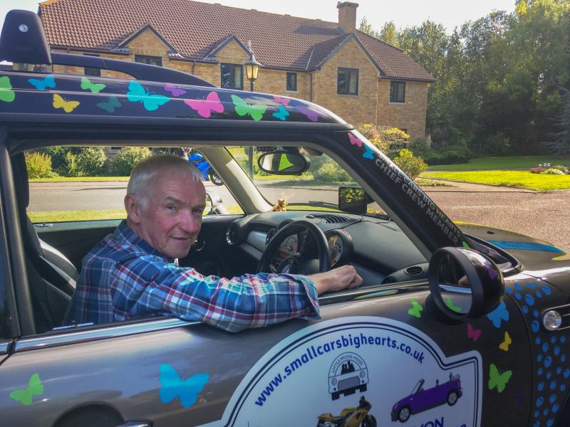 ndg Mini run Terry Baker outside Little Bridge House credit CHSW