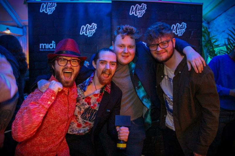 Winners from last year’s competition The Upper Hand at the MIDI TV Awards - Credit: Jasmine Danielle Photography