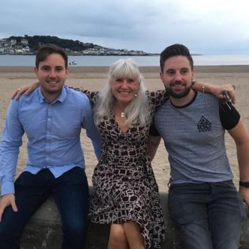 Anne with her sons Connal and Declan - Credit: Submitted