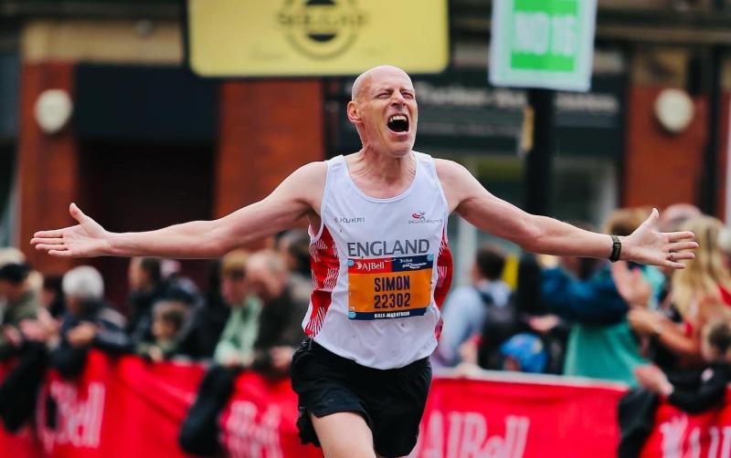 Simon Mugglestone at Manchester Half Marathon