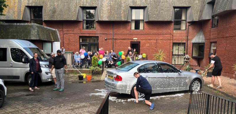 The charity car wash in action - Credit: Tyspane