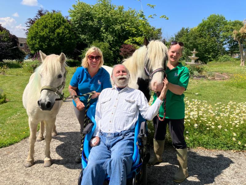 Brian with Spacer, Joker and the North Devon Pony Parties team - Credit: Tyspane Care Home
