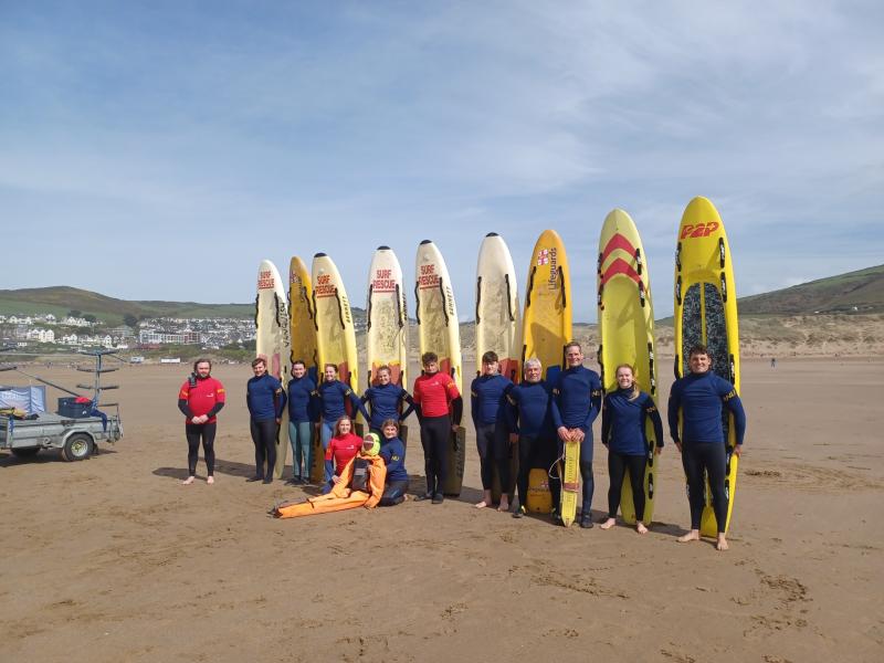 RNLI lifeguards in North Devon promote beach safety 